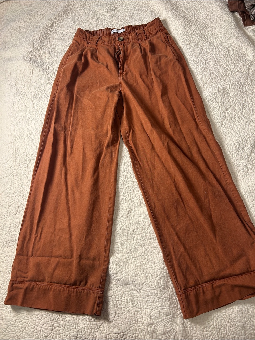Sonoma Wide-Leg Pants in Rust Brown